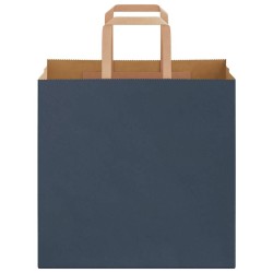 Sacs en papier 50 pcs avec poignées bleu 26x17x25 cm 532656532656