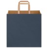 Sacs en papier 50 pcs avec poignées bleu 26x17x25 cm 532656532656