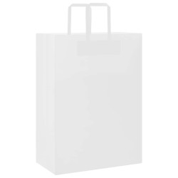 Sacs en papier 250 pcs avec poignées blanc 32x17x44 cm 532657532657
