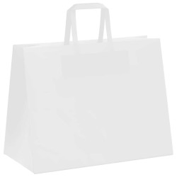 Sacs en papier 250 pcs avec poignées blanc 32x17x25 cm 532658532658