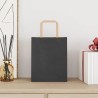 Sacs en papier 250 pcs avec poignées noir 18x8x22 cm 532659532659