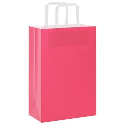 Sacs en papier 50 pcs avec poignées rose 21x11x31 cm 532660532660