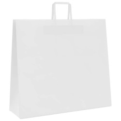 Sacs en papier 250 pcs avec poignées blanc 54x15x49 cm 532663532663