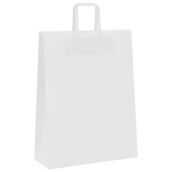 Sacs en papier 250 pcs avec poignées blanc 32x12x42 cm 532664532664