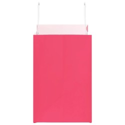 Sacs en papier 250 pcs avec poignées rose 26x17x25 cm 532673532673