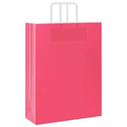 Sacs en papier 250 pcs avec poignées rose 32x12x42 cm 532674532674