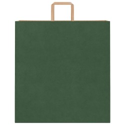 Sacs en papier 250 pcs avec poignées vert 45x17x48 cm 532683532683