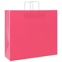 Sacs en papier 250 pcs avec poignées rose 54x15x49 cm 532684532684
