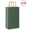 Sacs en papier 250 pcs avec poignées vert 21x11x36 cm 532685532685
