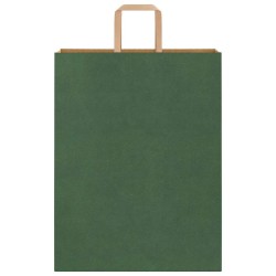 Sacs en papier 250 pcs avec poignées vert 32x12x42 cm 532686532686