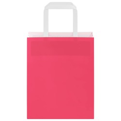 Sacs en papier 250 pcs avec poignées rose 18x8x22 cm 532688532688
