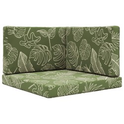 Coussin de canapé d'extérieur 3 pcs Modèle feuille Polyester 532696532696