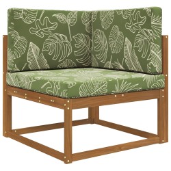 Coussin de canapé d'extérieur 3 pcs Modèle feuille Polyester 532696532696