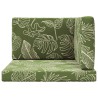 Coussin de canapé d'extérieur 3 pcs Modèle feuille Polyester 532696532696