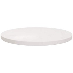 Dessus de table rond blanc Ø50x3 cm bois de pin massif 532699532699