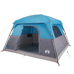 Tente de camping de cabine 4 personnes bleu imperméable 532702532702