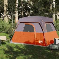 Tente de camping de cabine 4 personnes orange imperméable 532703532703