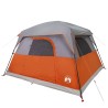 Tente de camping de cabine 4 personnes orange imperméable 532703532703