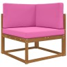 Coussin de canapé d'extérieur 3 pcs Rose Polyester 532704532704