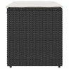 Tabourets jardin coussins 2 pcs noir 40x40x43 cm résine tressée 532706532706