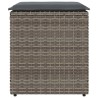 Tabourets jardin coussins lot de 2 gris 40x40x43 cm poly rotin 532710532710