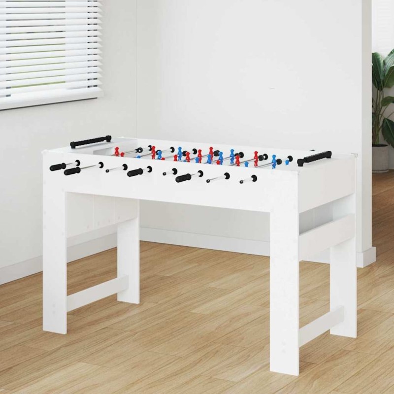 Table de Foosball Blanc 125 x 60,5 x 80 cm Bois d'ingénierie 532711532711