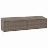 Boîte de rangement de jardin gris 220x50x58 cm résine tressée 532715532715