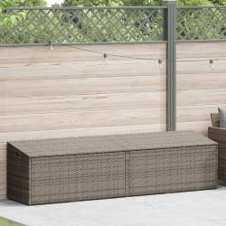 Boîte de rangement de jardin gris 220x50x58 cm résine tressée 532715532715