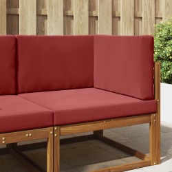 Coussin de canapé d'extérieur 3 pcs Bordeaux Polyester 532718532718