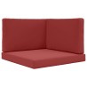 Coussin de canapé d'extérieur 3 pcs Bordeaux Polyester 532718532718