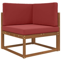 Coussin de canapé d'extérieur 3 pcs Bordeaux Polyester 532718532718