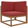 Coussin de canapé d'extérieur 3 pcs Bordeaux Polyester 532718532718