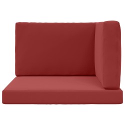 Coussin de canapé d'extérieur 3 pcs Bordeaux Polyester 532718532718