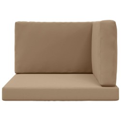 Coussin de canapé d'extérieur 3 pcs Taupe Polyester 532719532719