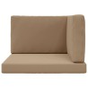 Coussin de canapé d'extérieur 3 pcs Taupe Polyester 532719532719