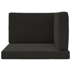 Coussin de canapé d'extérieur 3 pcs Noir Polyester 532720532720