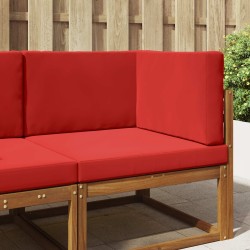Coussin de canapé d'extérieur 3 pcs Rouge Polyester 532722532722