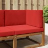 Coussin de canapé d'extérieur 3 pcs Rouge Polyester 532722532722