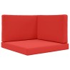 Coussin de canapé d'extérieur 3 pcs Rouge Polyester 532722532722