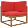 Coussin de canapé d'extérieur 3 pcs Rouge Polyester 532722532722