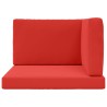 Coussin de canapé d'extérieur 3 pcs Rouge Polyester 532722532722