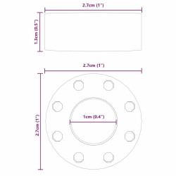Bumpers de table de baby-foot 16 pcs Noir 2,7 x 2,7 x 1,3 cm 532728532728