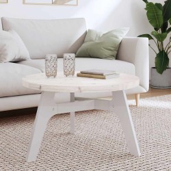Dessus de table rond blanc Ø70x3 cm bois de pin massif 532730532730