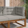 Coussin de canapé d'extérieur 3 pcs Gris Polyester 532732532732
