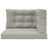 Coussin de canapé d'extérieur 3 pcs Gris Polyester 532732532732