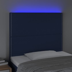  Tête de lit à LED Bleu 90x5x118/128 cm Tissu 