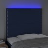  Tête de lit à LED Bleu 90x5x118/128 cm Tissu 