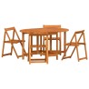 Table de Jardin 5 pcs Marron Bois d'Acacia Massif 532741532741