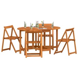 Table de Jardin 5 pcs Marron Bois d'Acacia Massif 532741532741