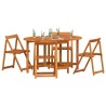 Table de Jardin 5 pcs Marron Bois d'Acacia Massif 532741532741